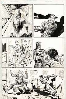 Steven Butler Angel Gabriele - Captain America Bucky vs Crane Rouge - Loose page - First edition - (1990) | Catawiki
