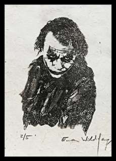 Emma Wildfang - JOKER - Loose page - Linocut printing by hand on 30g handmade Kahari paper - (2020) | Catawiki