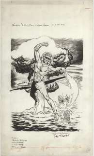 130: Giordano Trapani Nukla #1 cover original comic art | Russ Cochran