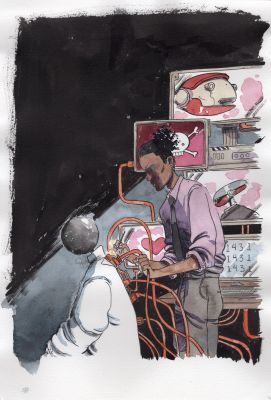Morgan Beem | White House Robot Romance #1 Neon Ichiban Cover I | The Artist Bullpen