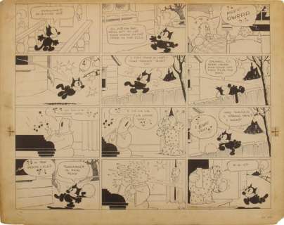 1934 Felix the Cat Sunday Comic Art Page, Messmer | Weiss Auctions