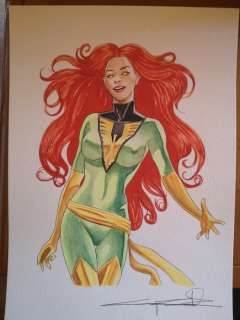 G. Candita - illustrazione originale " Phoenix " cm 21 x 30 acquerello - Loose page - unpublished illustration | Catawiki