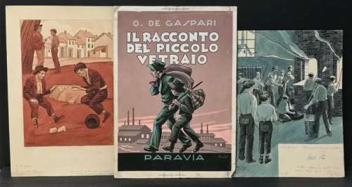 Il Racconto del Piccolo Vetraio - Carlo Nicco - originale di copertina + 2x illustrazioni interne - First edition - (1930) | Catawiki