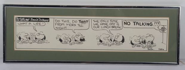 Lot 61 - Original artwork by artist for the Daily Mirror newspaper comic strip Bristow Frank Dickens. | misc / divers