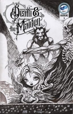 ORIGINAL ART Cover Death & the Maiden Comic Jasmine Becket-Griffith David Gough