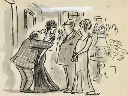 (THE NEW YORKER.) FRANK MODELL. "Mr. Hendy here is from the world of entertainment." | Swann Galleries