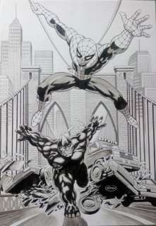 Mitton - Huge twice-up size artwork - Spiderman cover/illustration - (2014) | Catawiki