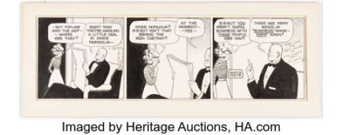 Gray, Harold | Harold Gray Little Orphan Annie Daily Comic Strip Original Art dated 4-25-57 (News Syndicate Co., 1957).... | Heritage