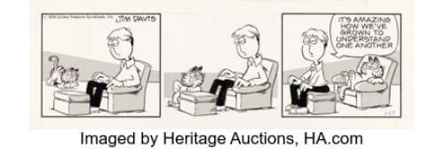 Davis, Jim | Jim Davis Garfield Daily Comic Strip Original Art dated 1-17-79 (United Feature Syndicate, 1979). ... | Heritage