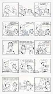 Davis, Jim | Jim Davis Garfield Consecutive Daily Comic Strip Original Art Group of 6 (PAWS, 2004).... (Total: 6 Original Art) | Heritage