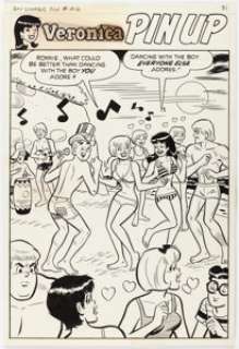 Dan Decarlo | Archie Giant Series Magazine #212 Veronica Pin-Up Illustration Original Art (Archie, 1973). | Heritage