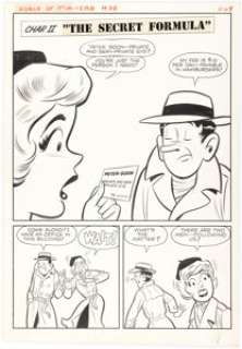 Samm Schwartz And Marty Epp | Jughead’s Fantasy #2 Complete 6-Page Story "[Peter Goon, Private Eye] Chap. II: The Secret Formula" Original Art (Archie, 1960). (Total: 6 Original Art) | Heritage