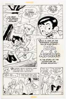 Dexter Taylor Little Archie #68 Complete 8-Page Story "Adventure on Storm Mountain" Original Art (Archie, 1971). (Total: 8 Original Art) | Heritage