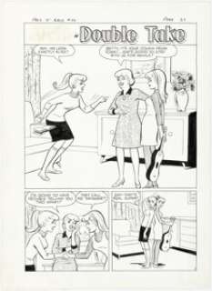 John Rosenberger Archie’s Pals ’n’ Gals #40 Complete 6-Page Story "Double Take" Original Art (Archie, 1967). (Total: 6 Original Art) | Heritage