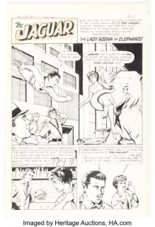 John Rosenberger Adventures of the Jaguar #9 Complete 5-Page Story Original Art (Archie, 1962). (Total: 5 Original Art) | Heritage
