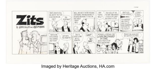 Jerry Scott and Jim Borgman Zits Sunday Comic Strip Original Art dated 2-26-06 (King Features Syndicate, 2006). | Heritage