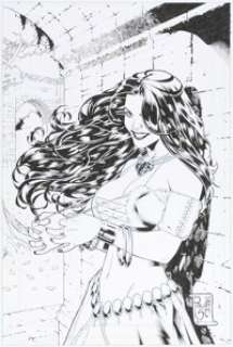 Paulo Siqueira Brian Pulido‘s Gypsy Preview Cover Original Art (Avatar Press, 2004).