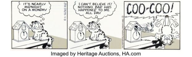 Jim Davis Garfield Daily Comic Strip Original Art dated 4-9-84 (United Feature Syndicate, 1984). | Heritage