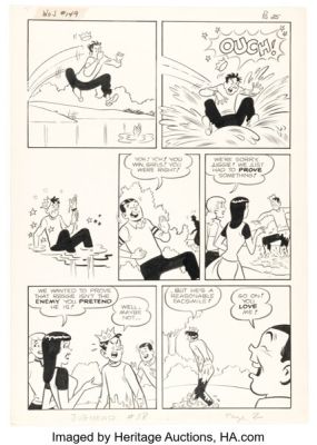Samm Schwartz Archie’s Pal Jughead #58 "True Love" Near-Complete Story Original Art Group of 5 (Archie, 1960). (Total: 5 Original Art) | Heritage