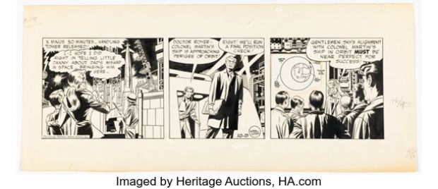 Jack Kirby and Wally Wood Sky Masters of the Space Force Daily Comic Strip Original Art dated 10-9-58 (George Matthew Adams Service, 1958). | Heritage