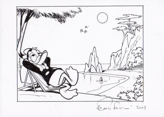 Enrico Faccini - Paperino al mare
