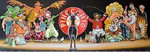 Pinocchio - M. Frezzato - grande illustrazione originale cm 95x35 - Loose page - (2008)