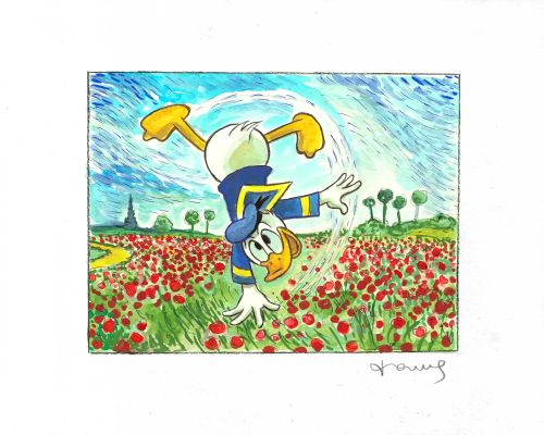Donald Duck – Inspired by Van Gogh | Corner4art
