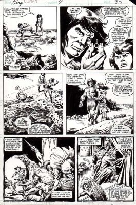 John Buscema | King Conan #4 p.33 | Tavole Originali