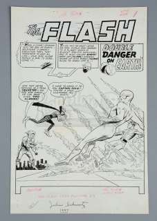 FLASH, THE #129 (1962) - Carmine Infantino and Joe Giella Page 1 Title Splash Artwork | Propstore