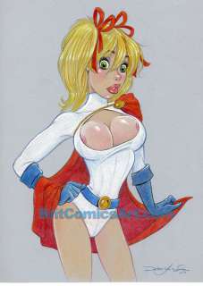 Dean Yeagle - Mandy As Power Girl By Dean Yeagle