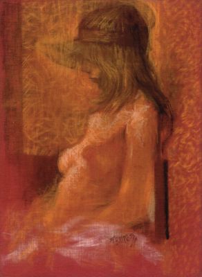 Mario Tempesti | Nudo con Cappello | Tavole Originali