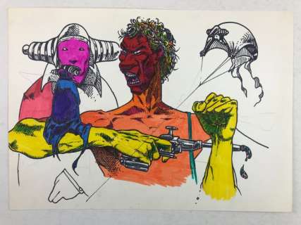 Andrea Pazienza - original artwork "Tributo a Moebius" - Loose page | Catawiki