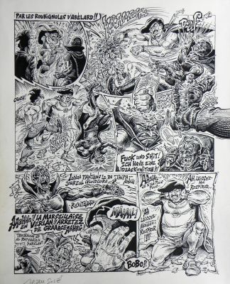 Jean Solé | Superdupont –  » Pourchasse l’ignoble !  » – Page 8 – Dessin Jean Solé – Scénariste GOTLIB | Zic et Bul
