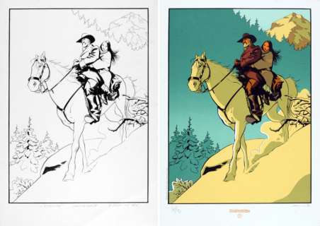 Marini, Enrico | L’ETOILE DU DESERT. Encre de Chine pour le dessin original | Coutau Bégarie