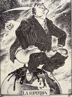 Manara, Milo - Dessin original - La Superbia - (années 1980) | Catawiki