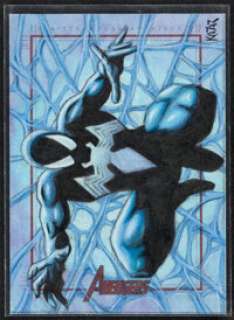 2012 Rittenhouse Marvel Greatest Heroes - Black Suit Spider-Man by Frank Kadar - Sketch Card | Heritage