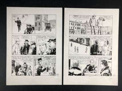 Tex n° 414 - F. Civitelli - 2x Tavole originali "Missione a Boston" - Loose page - (1995) | Catawiki