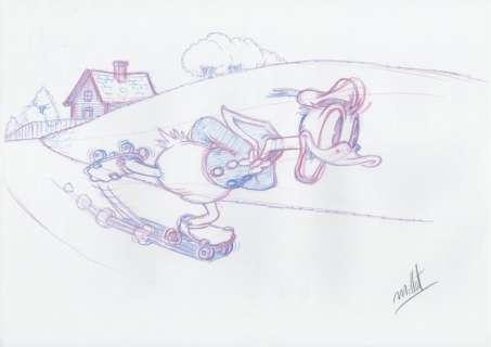 Donald Duck - Millet - DIN A3 - Original Sketch Drawing | Catawiki