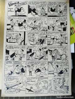 JUAN MARTINEZ OSETE (CAPITAN TRUENO) (MURCIA 1921 - 2002) DIBUJO ORIGINAL TINTA LA FAMILIA A AÑOS 50