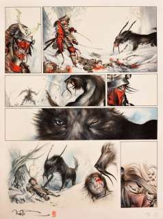 IZUNAS La Légende des Nuées Ecarlates - S. Tenuta - planche originale "Le trait parfait" - Loose page | Catawiki