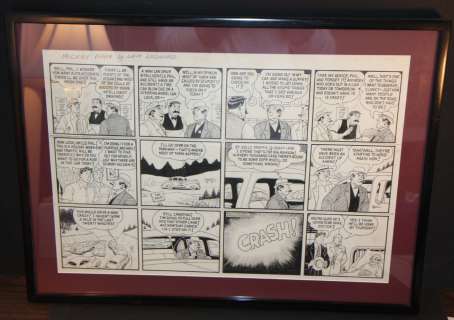 Lank Leonard - Mickey Finn Sunday Strip - La - 9/2 Signed