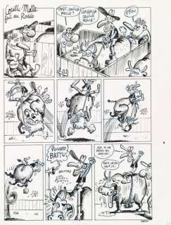 Carali, Paul - CARALI - COUILLE-MOLLE FAIT DU RODEO Planche originale à l‘encre