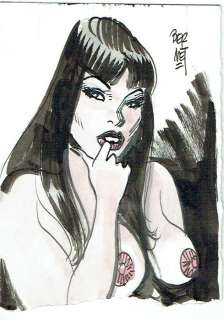 Chiara di Notte - J. Bernet - illustrazione originale - Loose page | Catawiki