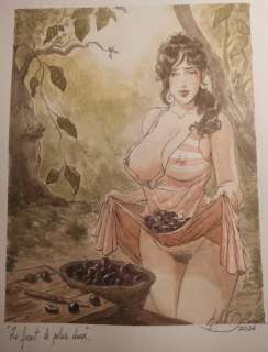 Gabriele Di Caro | Illustrazione firmata - G. Di Caro - Le fruit le plus doux. - Page volante (2021) | Catawiki