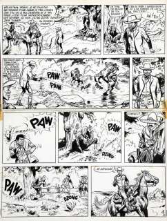 Jijé | Jerry Spring, planche n°4 Ã  l’encre de Chine… | Millon