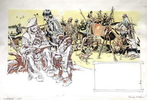 RENZO CALEGARI - Original illustration cm. 51x35. Signed. Mint. Code 463.