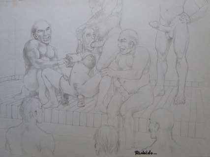 Filobedo | Anal Canal - Dessin original - Format: 42 x 30 cm. - Page volante | Catawiki