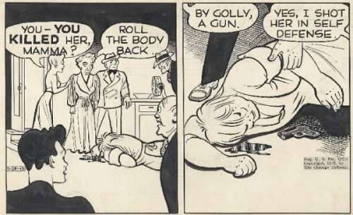 74: Gould Dick Tracy daily 9/28/43 original comic art | Russ Cochran