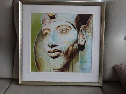 Vlottes, Dick | Vlottes, Dick - Origineel schilderij - Senmoet de Egyptenaar - Amenhotep de vierde (Achnaton) | Catawiki