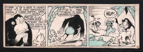 Marten Toonder En Studio | Marten Toonder en Studio - Originele strook - Tom Poes en M’Baby - Gepubliceerd in KZV ( Kleine Zondagsvriend ) - (1948/1949) | Catawiki